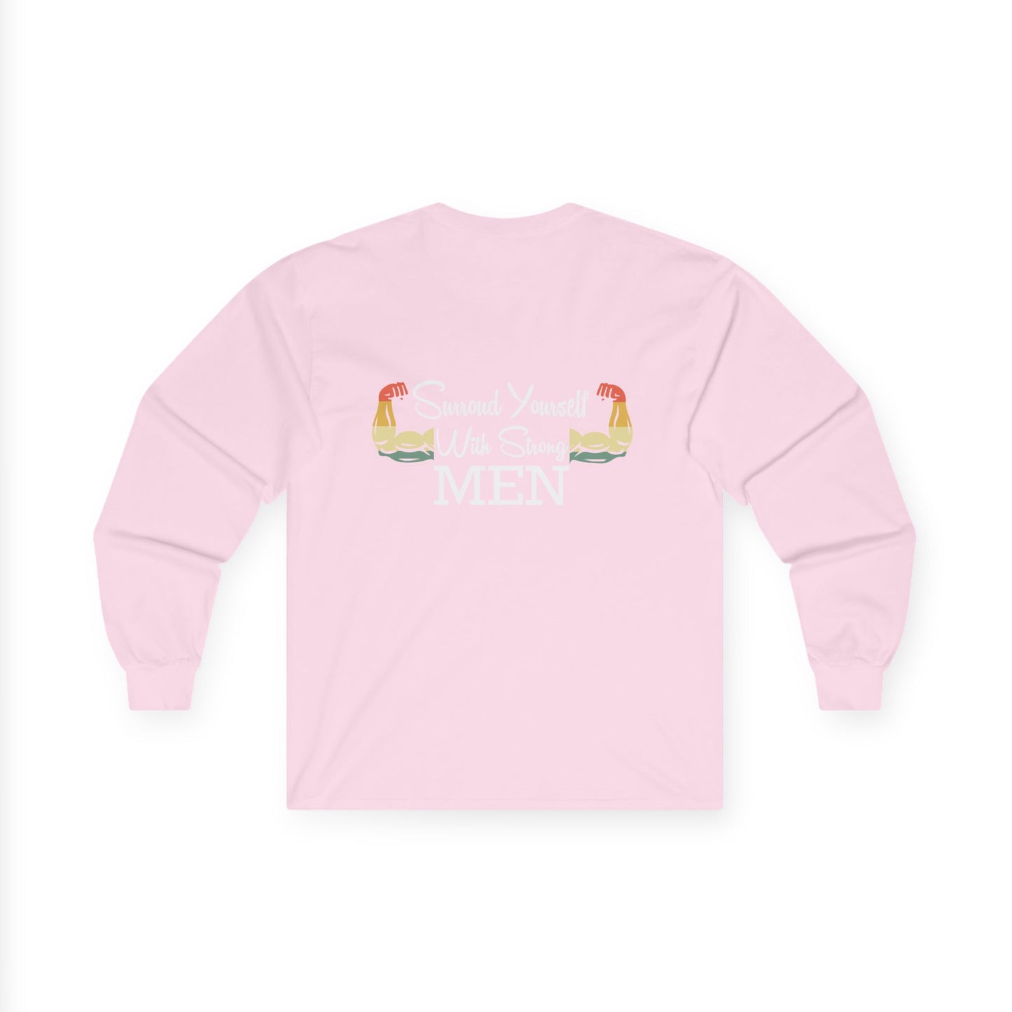Rainbow Muscles Long Sleeve Tee for Gay Conservative Men