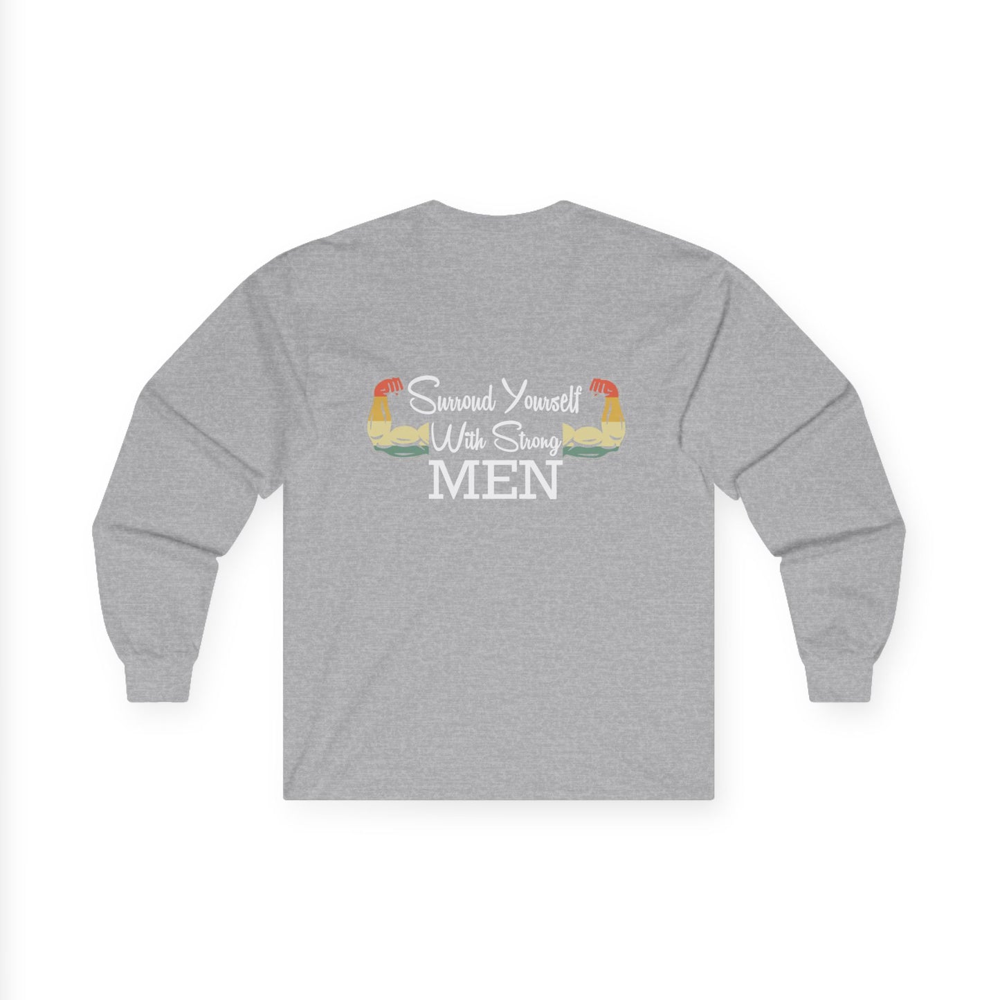 Rainbow Muscles Long Sleeve Tee for Gay Conservative Men