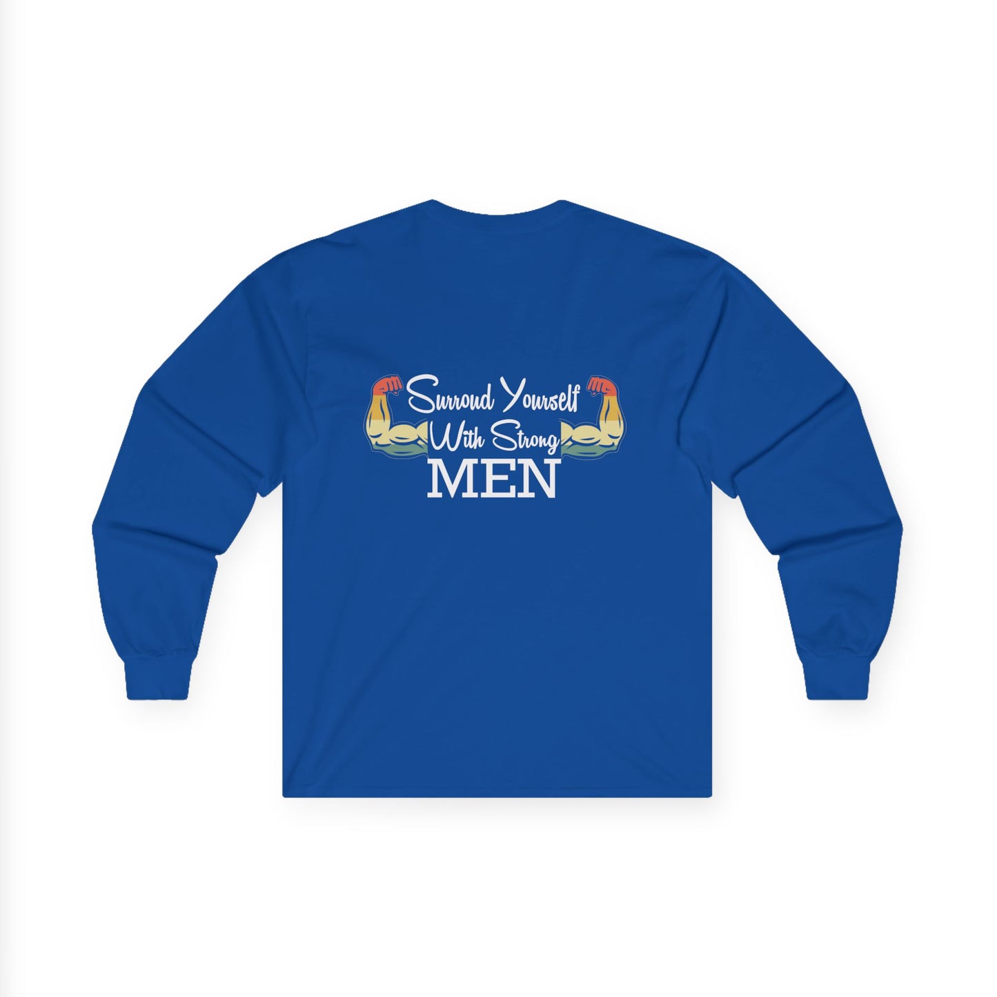 Rainbow Muscles Long Sleeve Tee for Gay Conservative Men