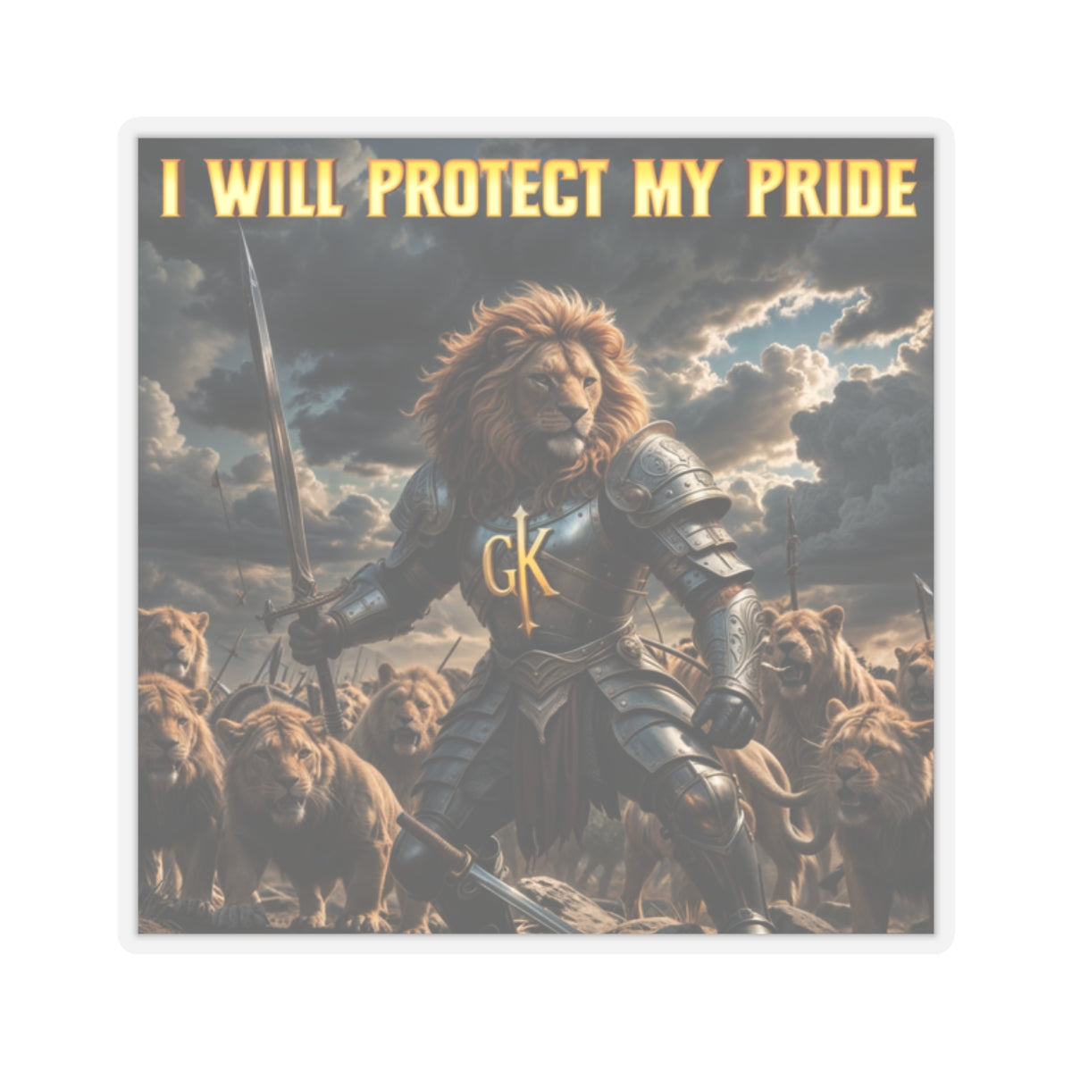 Inspirational Lion Kiss-Cut Stickers, Motivational Decals for Lions Fans, Vision Board Stickers, Safari Decor, Gifts for Animal Lovers