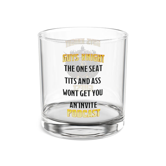 Guys Knight Podcast Bourbon Rocks Glass-Guys Night