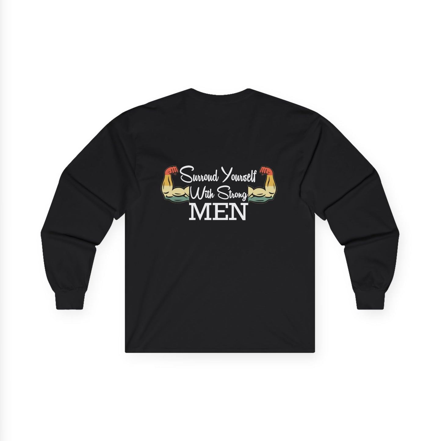 Rainbow Muscles Long Sleeve Tee for Gay Conservative Men